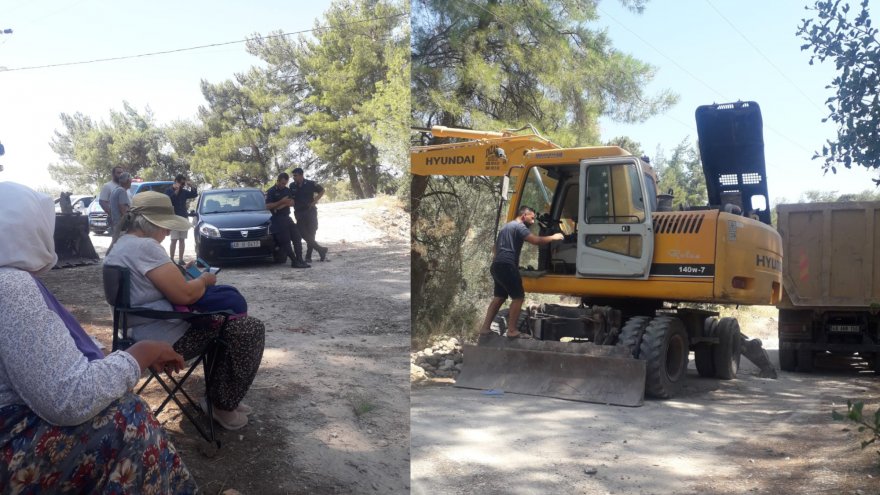 TAŞ OCAĞI ÇALIŞMALARINI KÖYLÜLER ENGELLEDİ