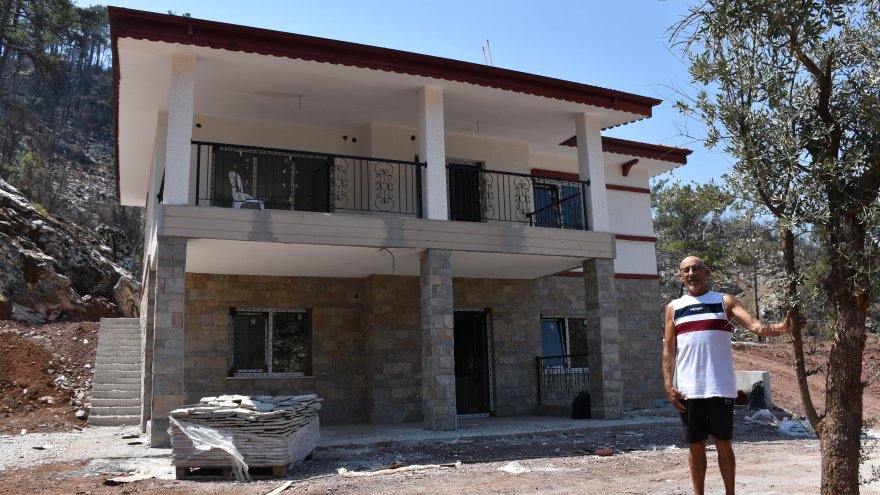 MARMARİS'TEKİ YANGINDA ZARAR GÖRENLER YENİ EVLERİNE KAVUŞUYOR