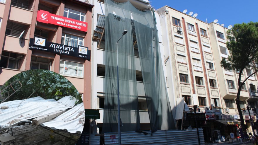 MENTEŞE’DE KORKUTAN YIKIM ÇALIŞMASI