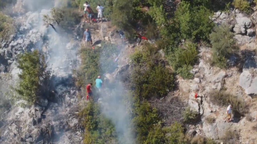 Fethiye'de çıkan orman yangını söndürüldü