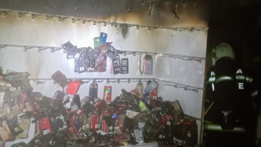 İŞ YERİNDE ÇIKAN YANGIN SÖNDÜRÜLDÜ