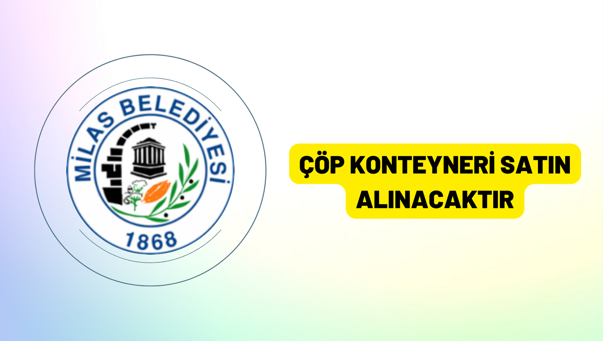 Çöp konteyneri satın alınacaktır