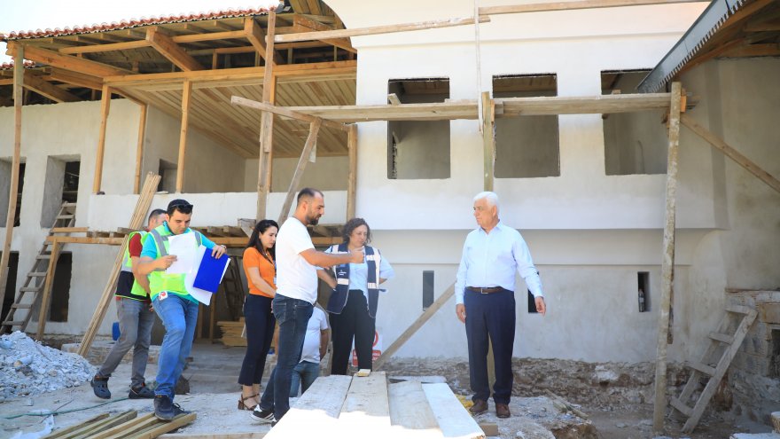 AĞA BAHÇESİ KONAĞI’NDA ÇALIŞMALAR YÜZDE 80 TAMAMLANDI