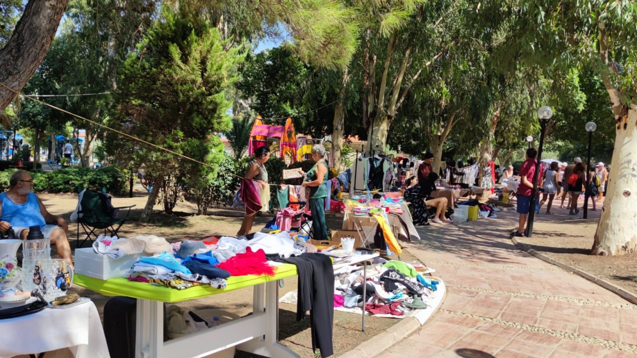 Datça'da salgında ara verilen bit pazarı yeniden kuruldu