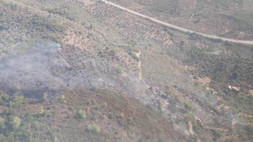 Makilik alanda çıkan yangın söndürüldü