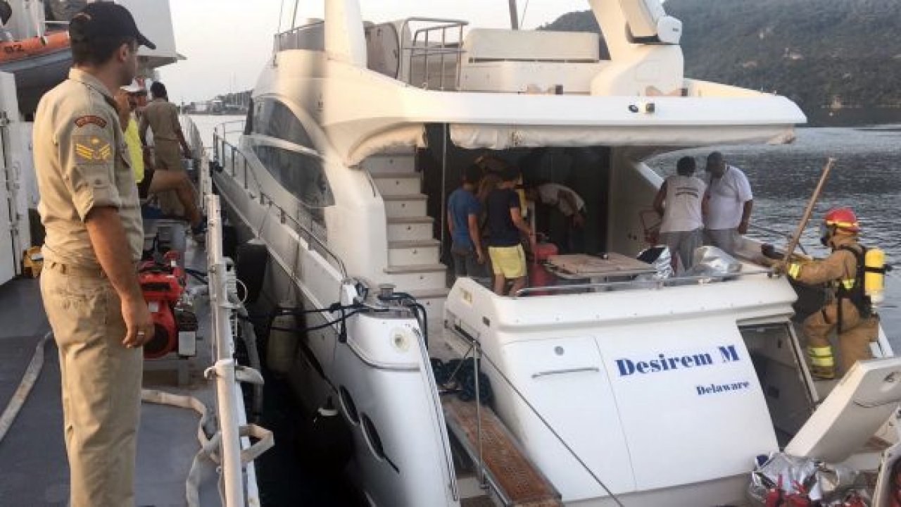 Lüks yatta yangın paniği