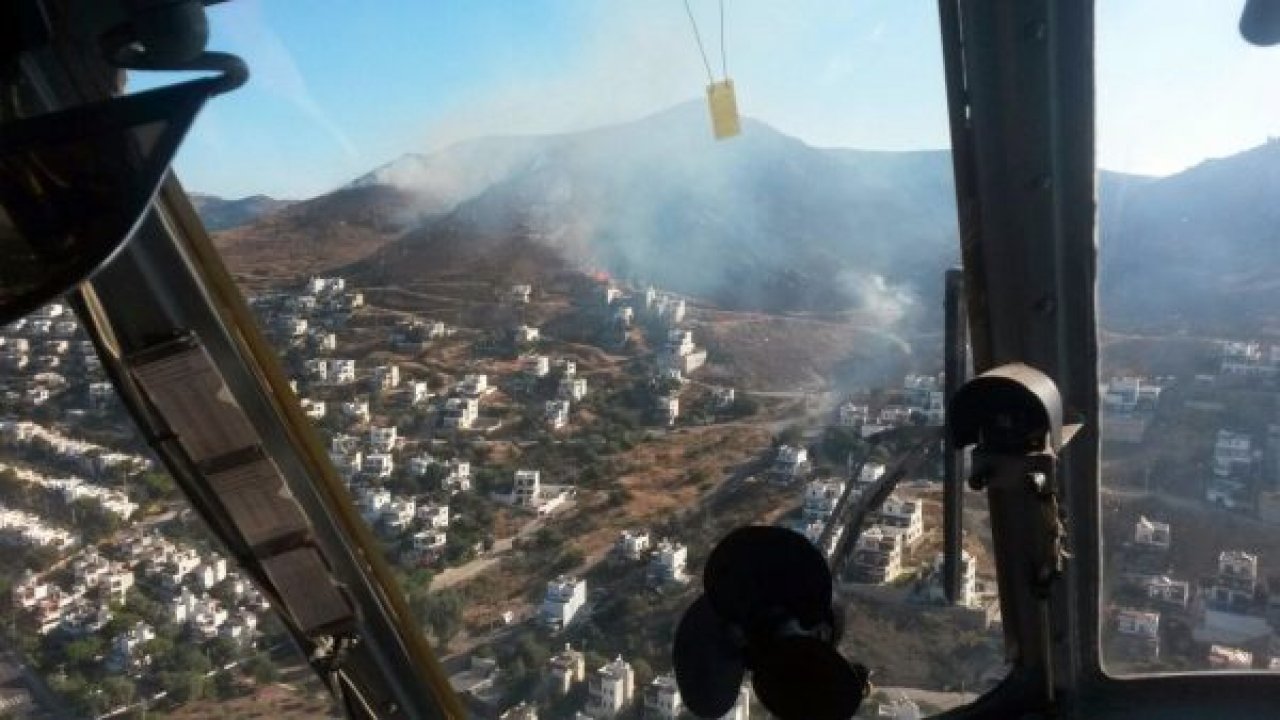 Bodrum’da korkutan yangın