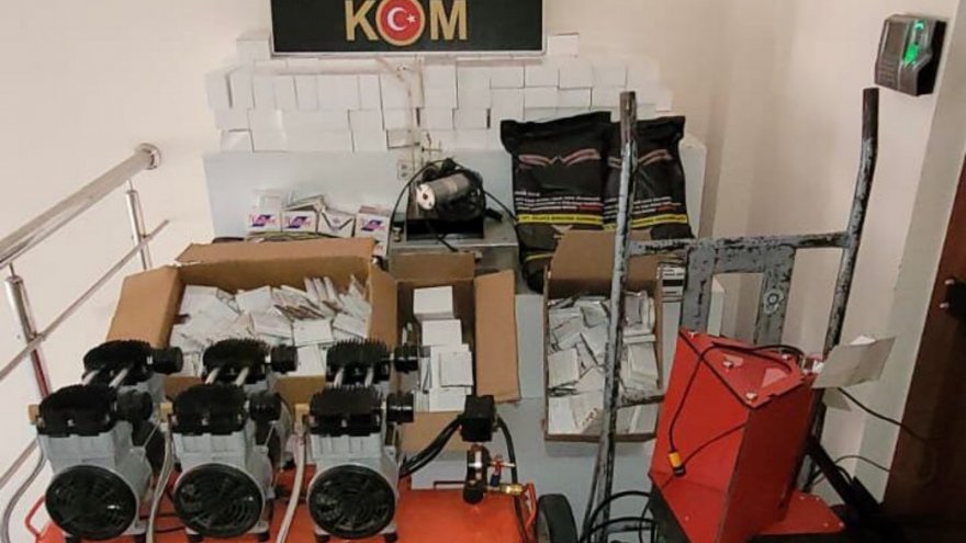 Kaçak 21 bin makaron ele geçirildi