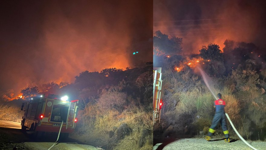 Gümüşlük’te çıkan yangın söndürüldü