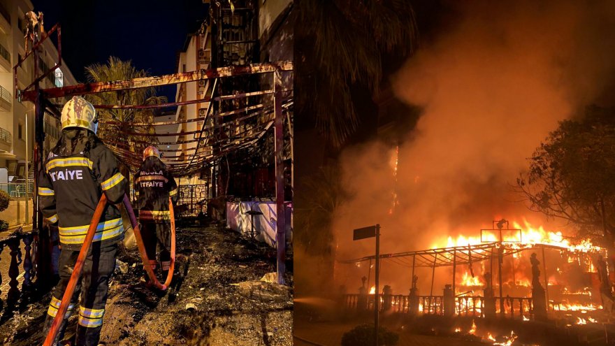OTELDE ÇIKAN YANGINDA DUMANDAN ETKİLENEN 12 KİŞİ HASTANEYE KALDIRILDI