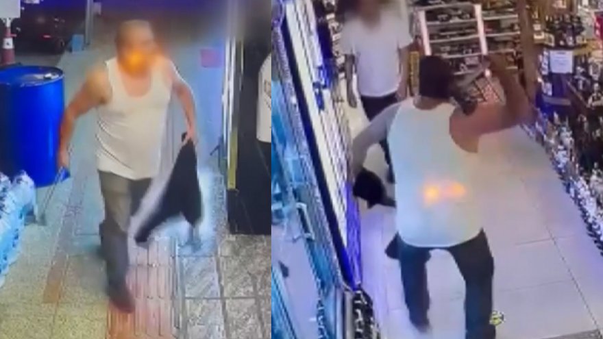 KARDEŞİNE AİT MARKETİN REYONLARINA BALTAYLA ZARAR VERDİ