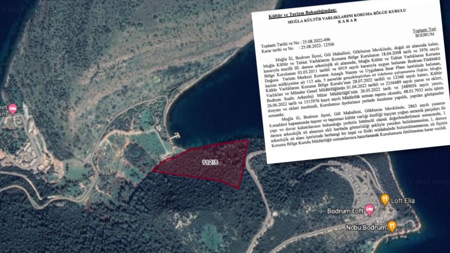 Bodrum Göl Mahallesinde sit alanı yeniden belirlendi:  İnşai müdahalede bulunulmamasına karar verildi