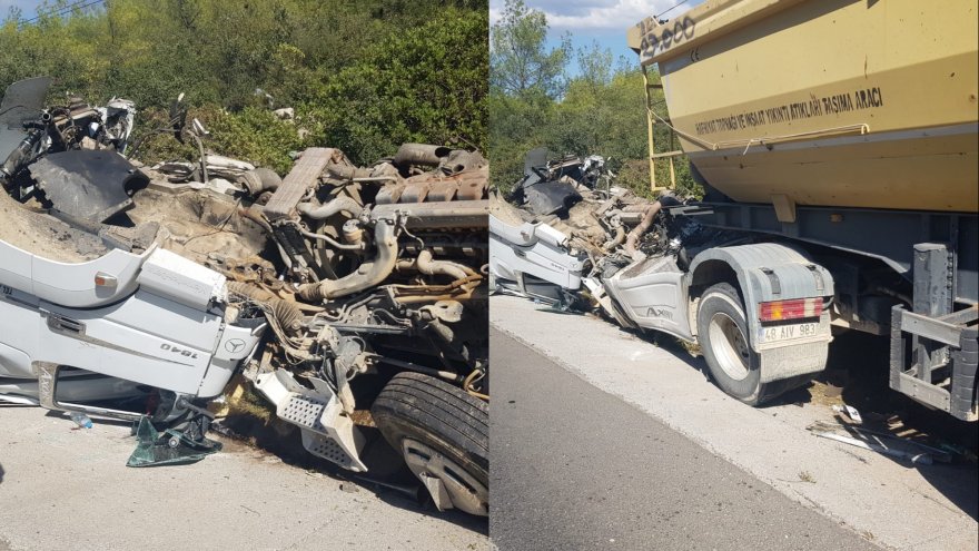 Tırla çarpışan kamyonetin sürücüsü hayatını kaybetti