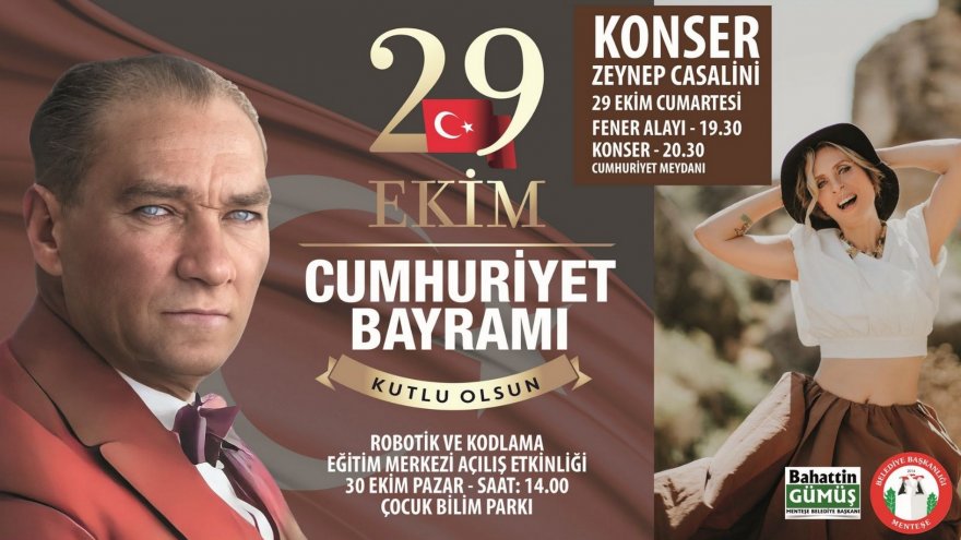 MENTEŞE BELEDİYESİ CUMHURİYET BAYRAMINI ETKİNLİKLERLE KUTLUYOR