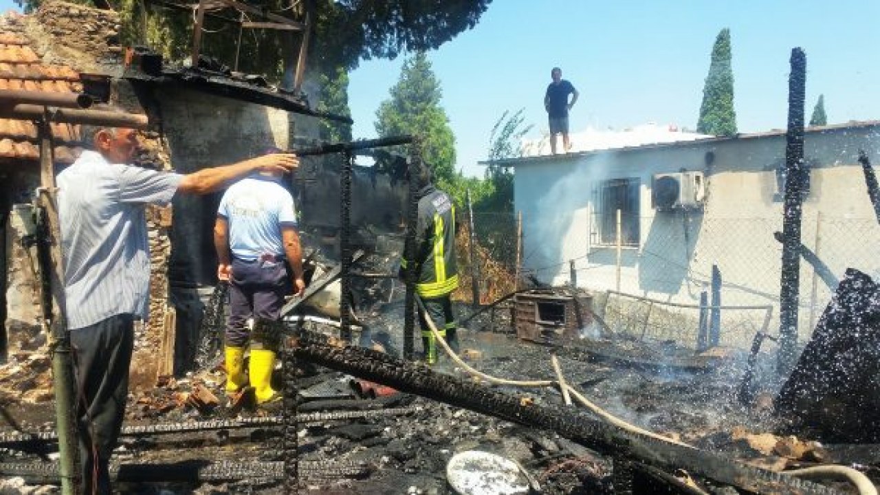 Bodrum'da ev yangını