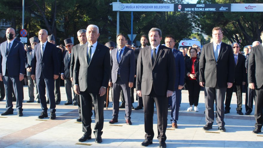 Muğla'da 10 Kasım Atatürk'ü anma töreni gerçekleştirildi