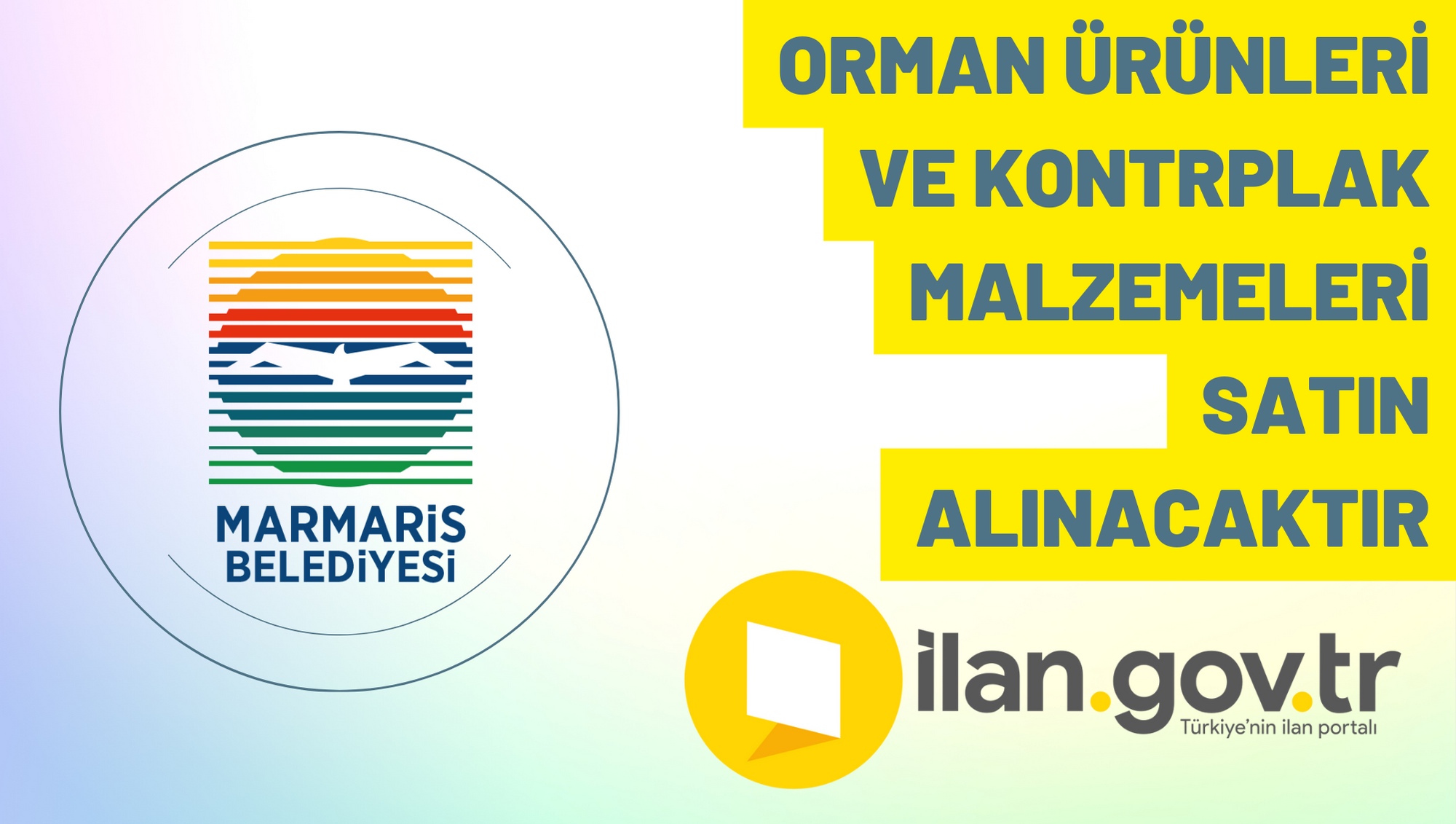 Orman ürünleri ve kontrplak malzemeleri satın alınacaktır