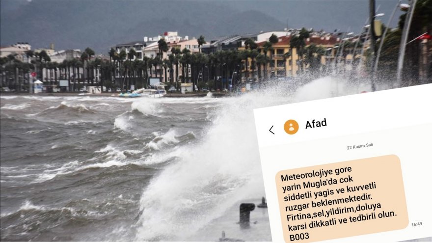 AFAD'dan Muğla için turuncu alarm