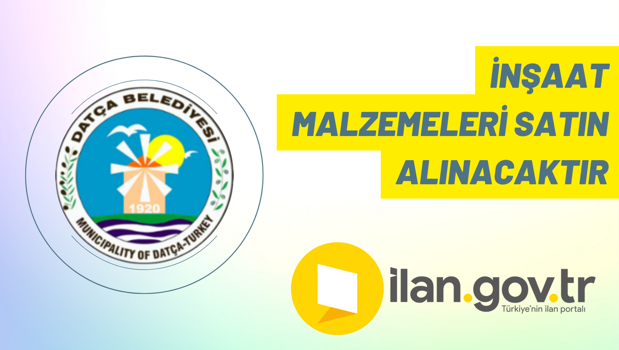 İnşaat malzemeleri satın alınacaktır