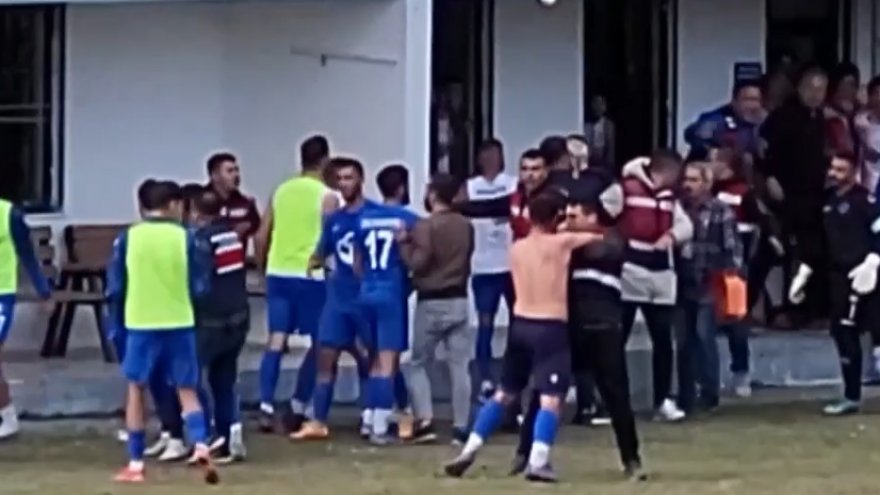 Amatör futbol maçında arbede yaşandı