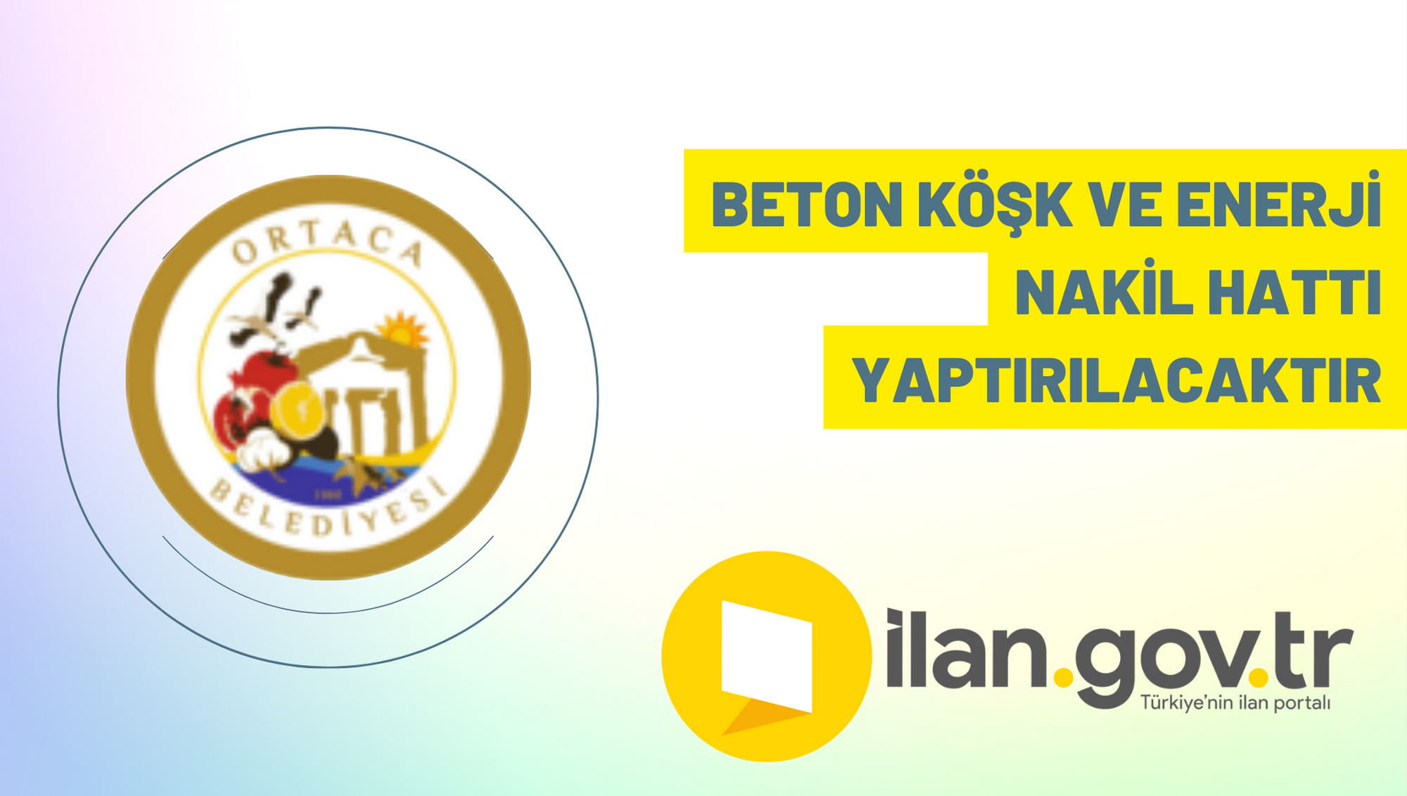 Beton köşk ve enerji nakil hattı yaptırılacaktır