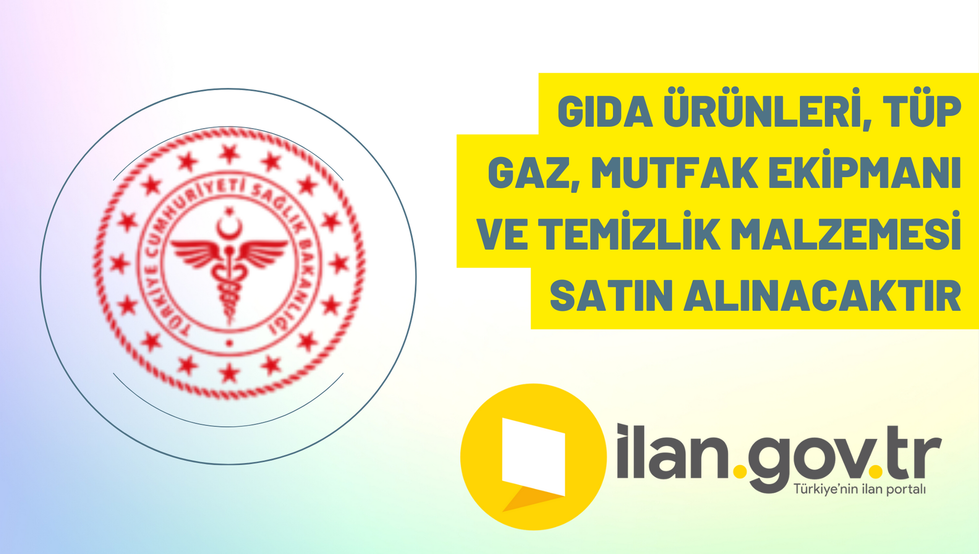 Gıda ürünleri, tüp gaz, mutfak ekipmanı ve temizlik malzemesi satın alınacaktır