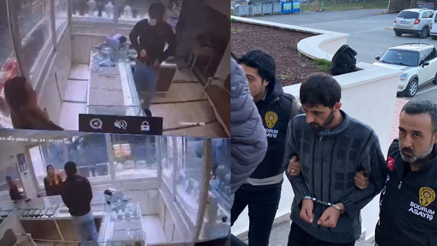 Kuyumcudaki soygun girişimi güvenlik kamerasına yansıdı