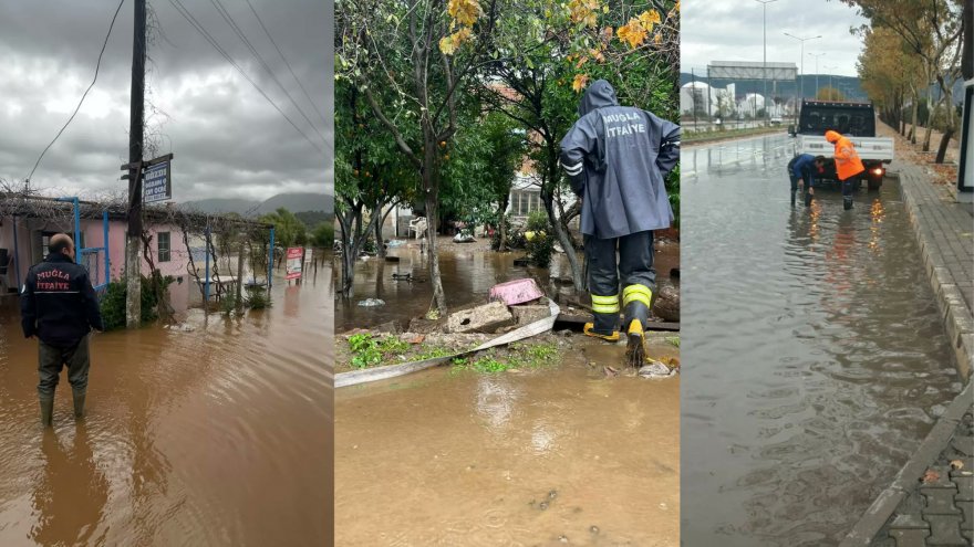 MUĞLA’DA SAĞANAK YAĞIŞ! YOLLAR GÖLE DÖNDÜ