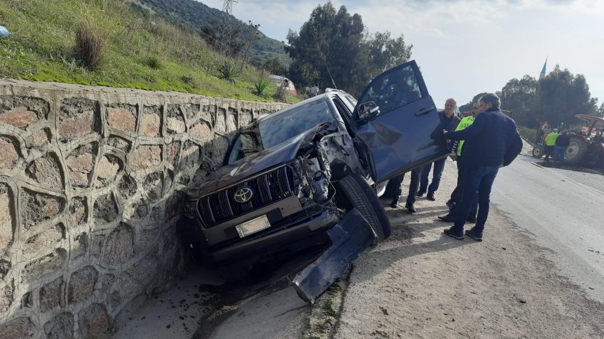 SON DAKİKA//Muğla Orman Bölge Müdürünün makam aracı Çine’de kaza yaptı