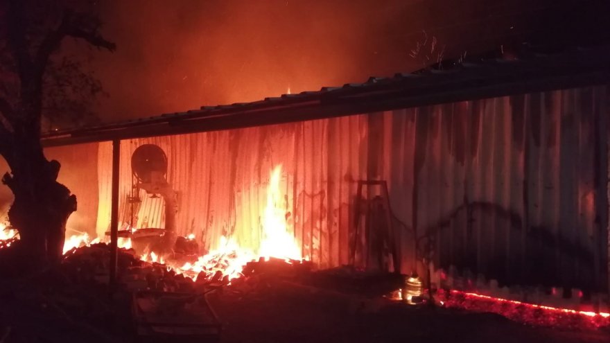 Marmaris’te odun atölyesinde yangın çıktı