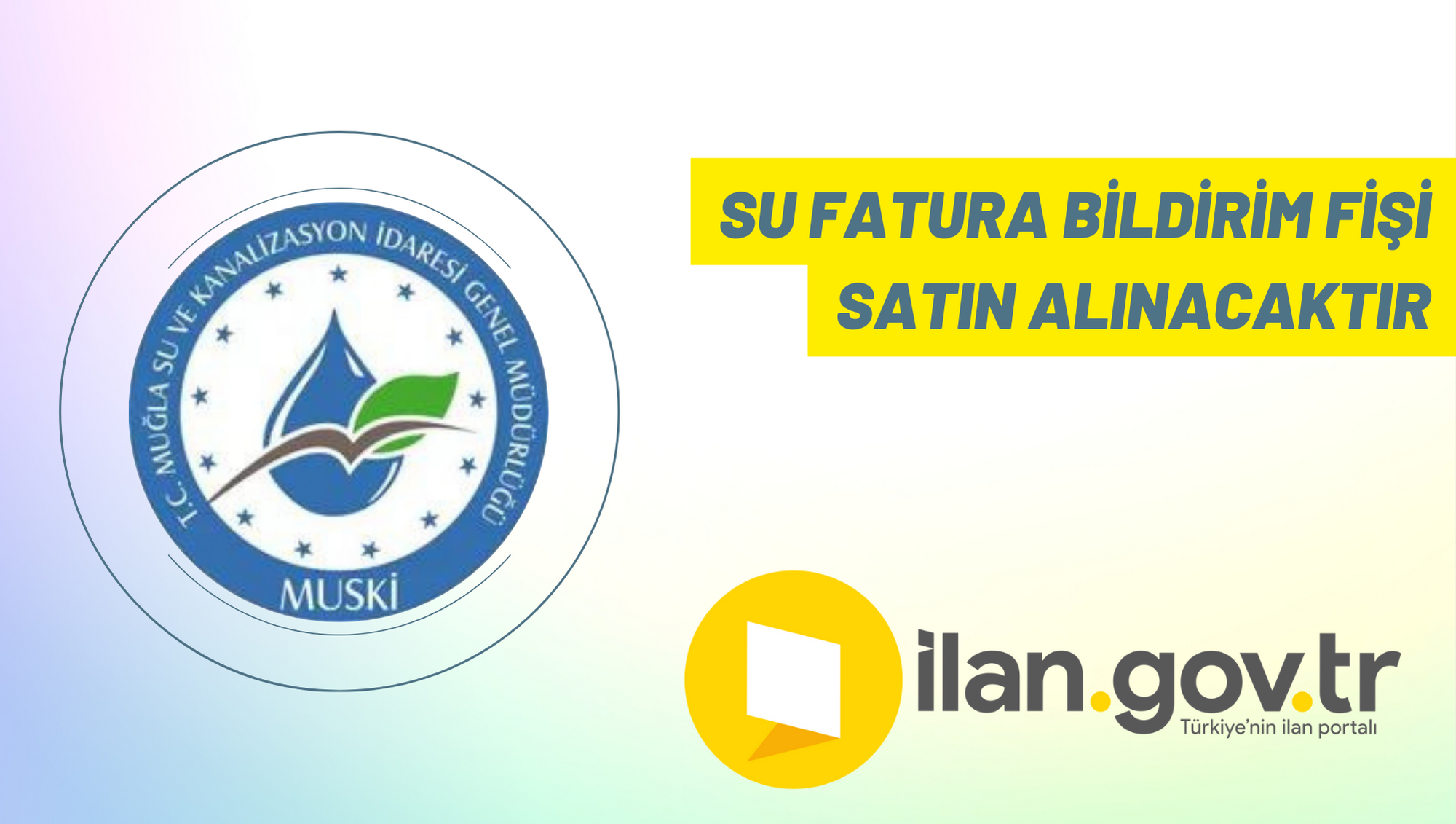 Su fatura bildirim fişi satın alınacaktır