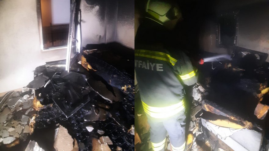 Bodrum’da bir evde çıkan yangında 2 kişi yaralandı