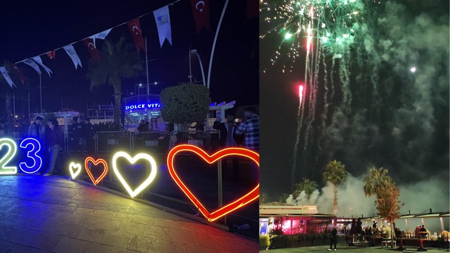 Yeni yıl konser, ses ve ışık gösterileriyle kutlandı