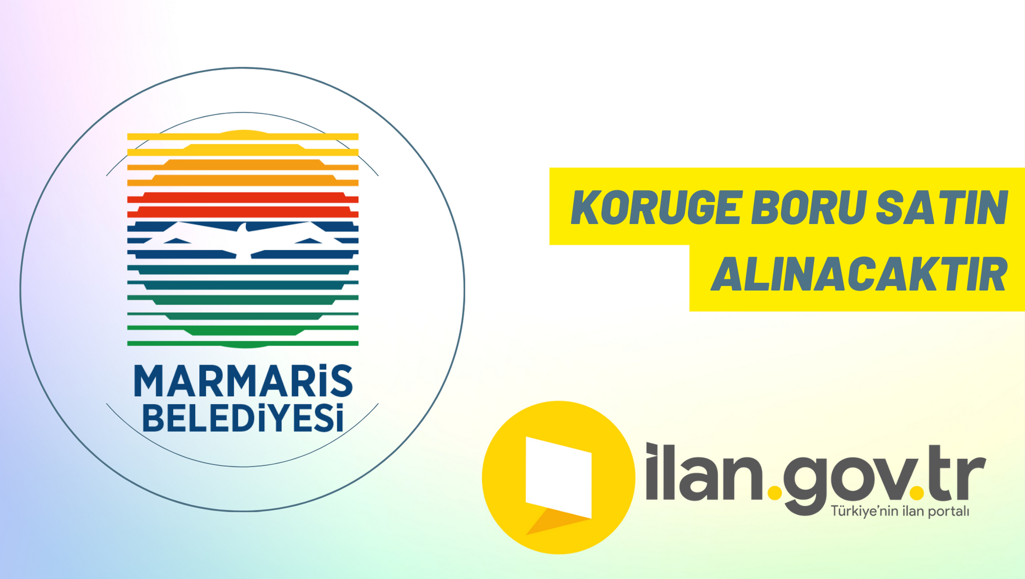Koruge boru satın alınacaktır