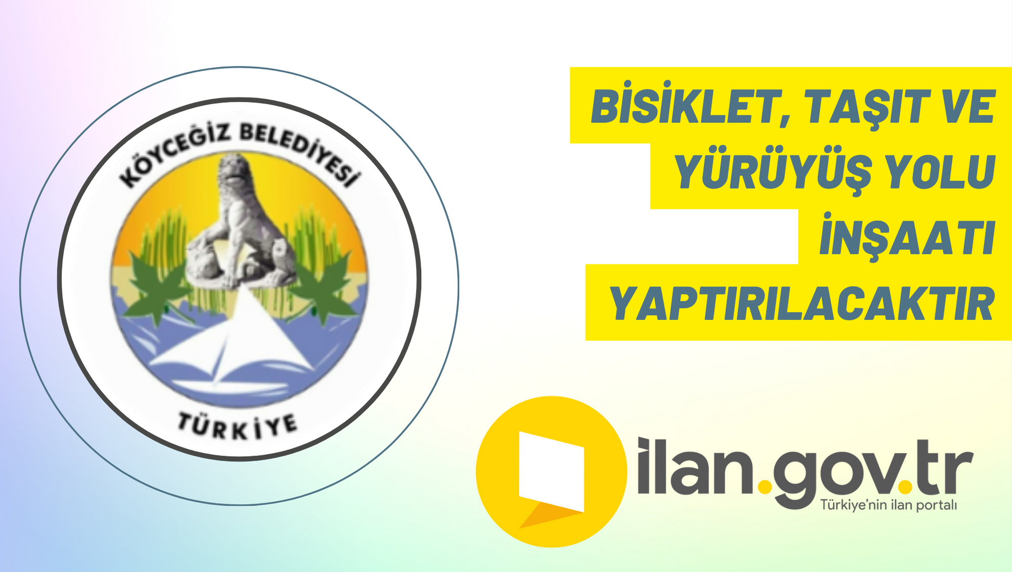 Bisiklet, taşıt ve yürüyüş yolu inşaatı yaptırılacaktır
