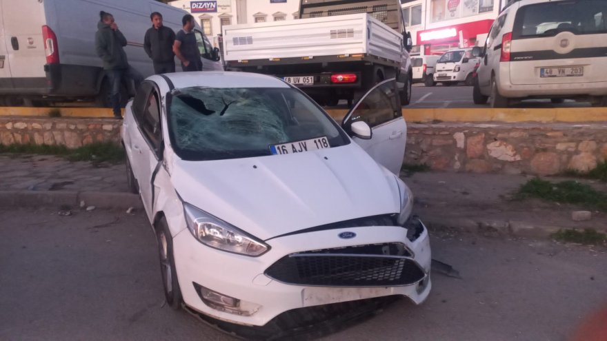 Otomobilin çarptığı atın telef olduğu kazada 2 kişi yaralandı