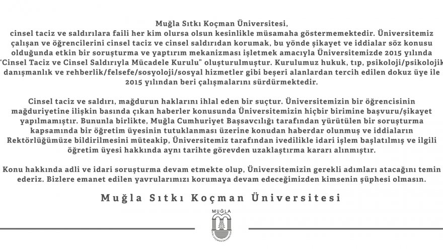 MSKÜ’den ‘cinsel saldırı’ iddiasına ilişkin açıklama:  “Görevden uzaklaştırma kararı alınmıştır”