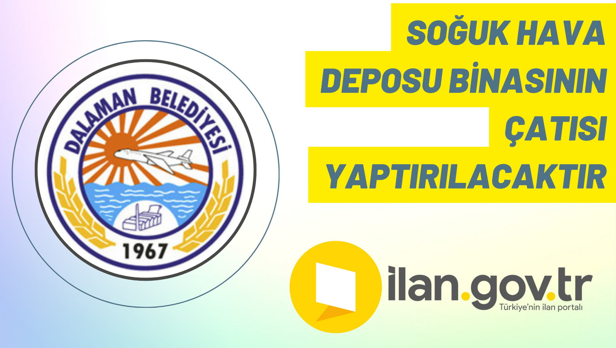 Soğuk hava deposu binasının çatısı yaptırılacaktır