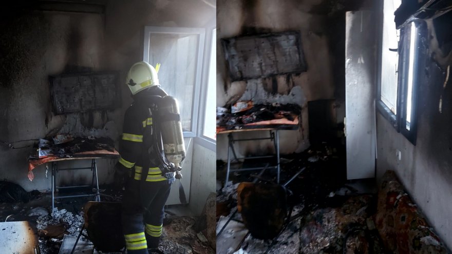 Fethiye’de bir evde çıkan yangın maddi hasara neden oldu