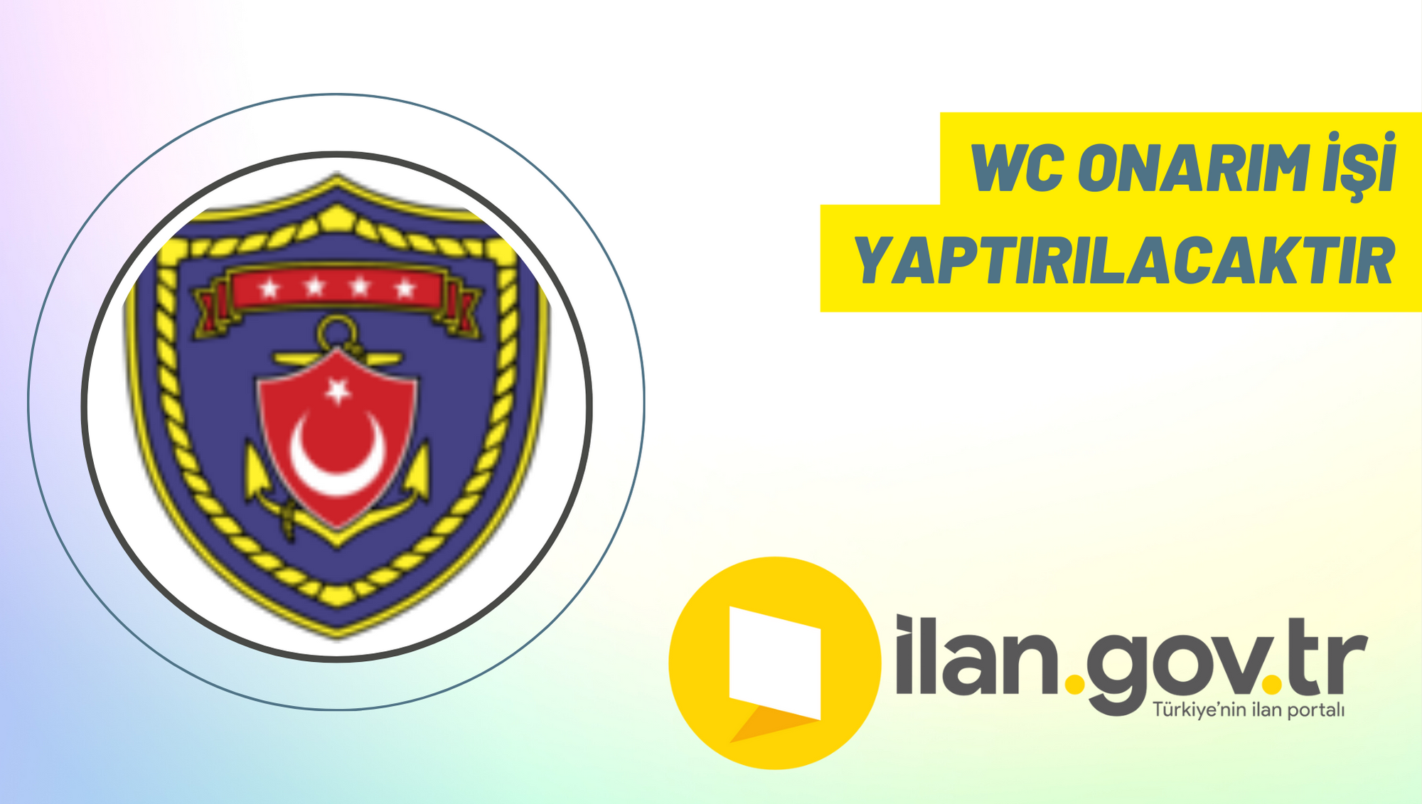 Wc onarım işi yaptırılacaktır