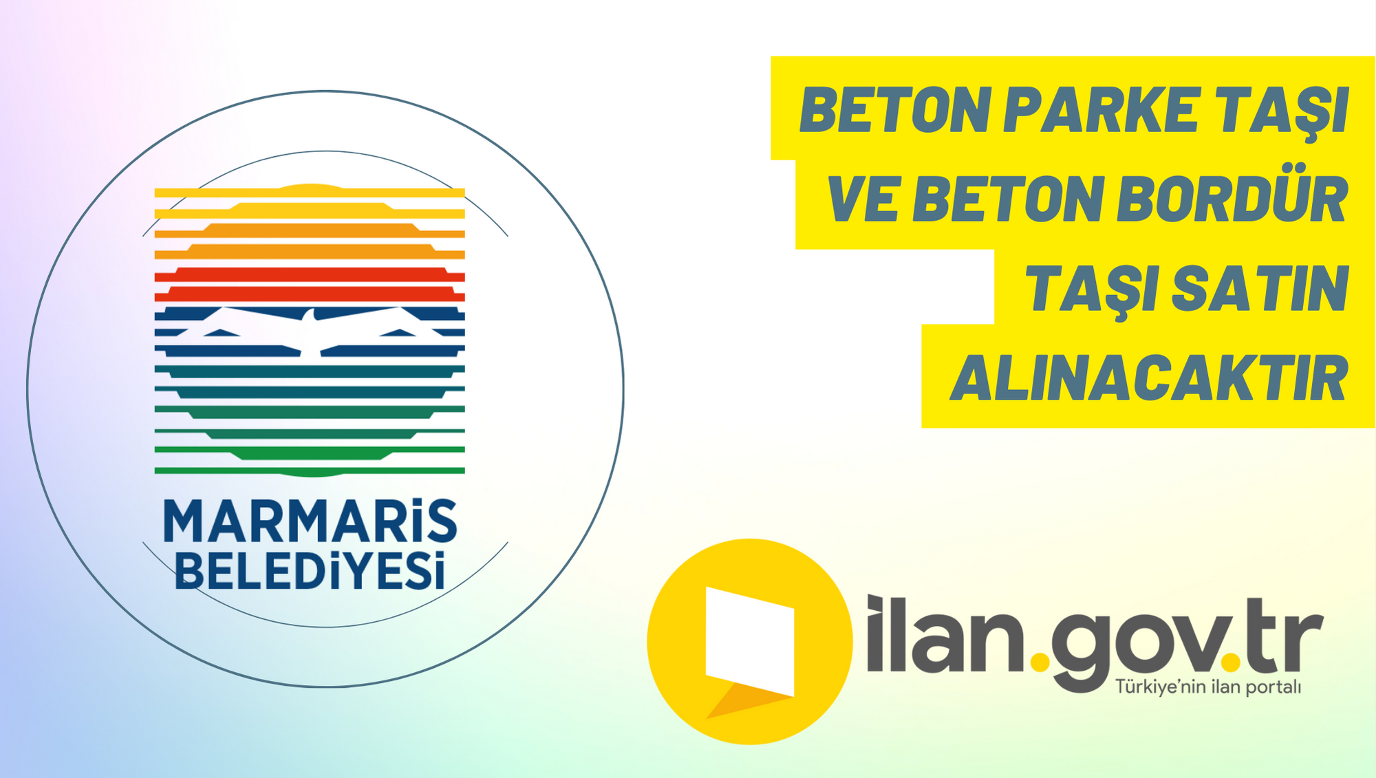 Beton parke taşı ve beton bordür taşı satın alınacaktır