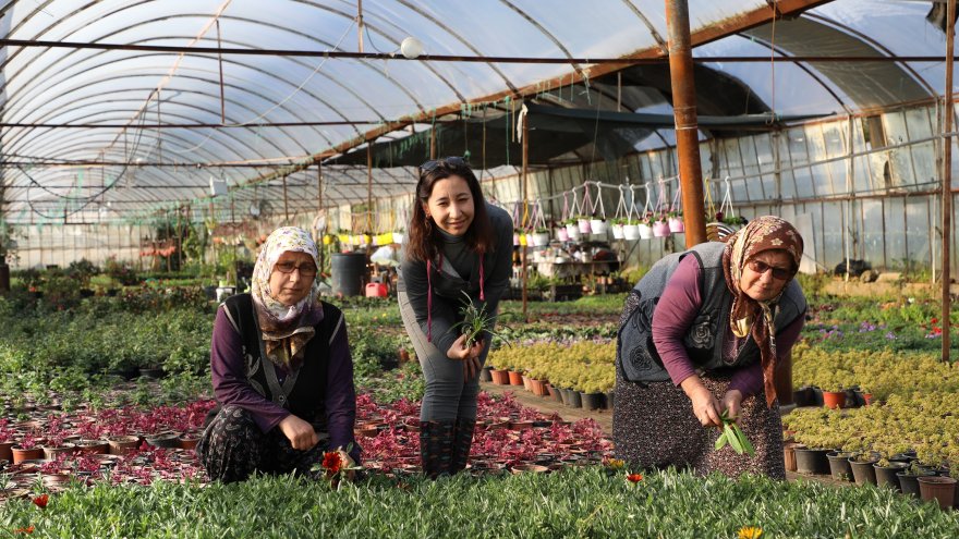 KADIN EMEĞİ İLE 1 MİLYON 250 BİN ÇİÇEK ÜRETİLDİ
