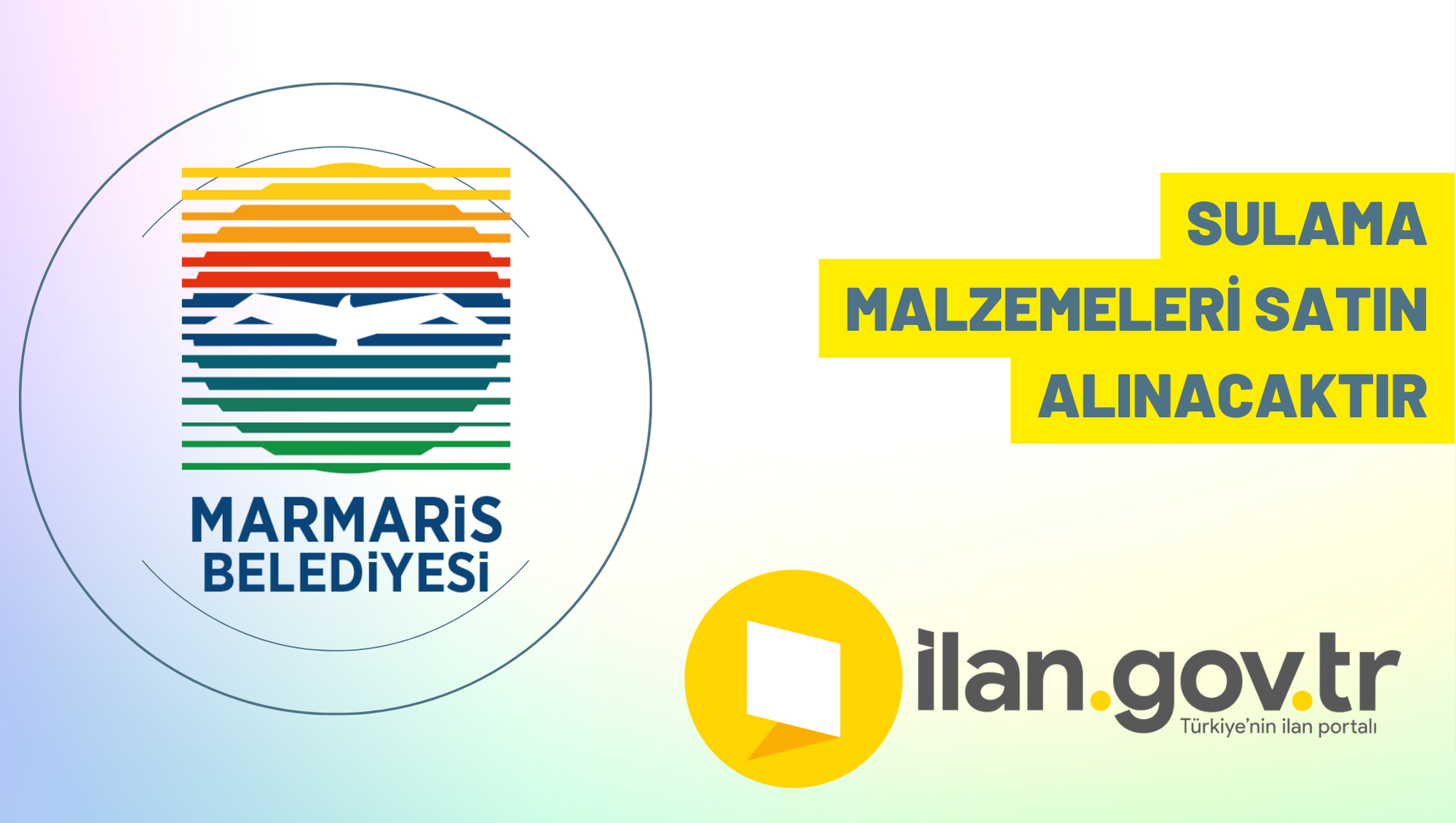 Sulama malzemeleri satın alınacaktır