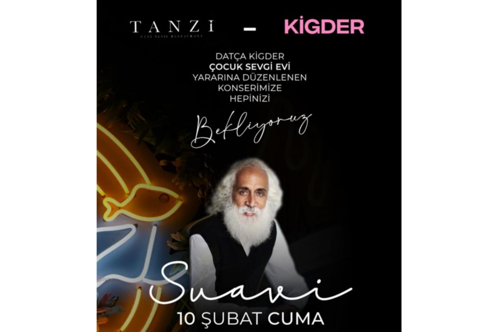 Suavi, şarkılarını 'Çocuk Evi' yararına Tanzi Restoran'da söyleyecek 