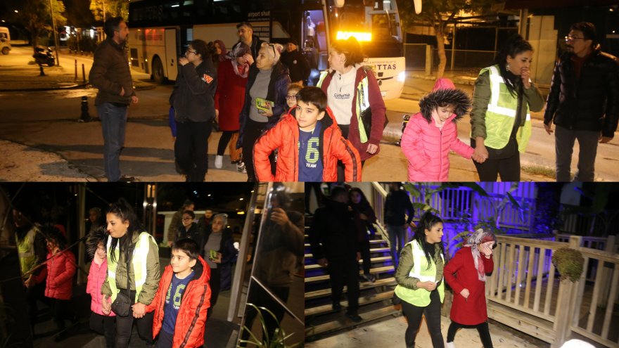 Depremden etkilenen vatandaşların bazıları misafir edilmek üzere Bodrum'da getirildi