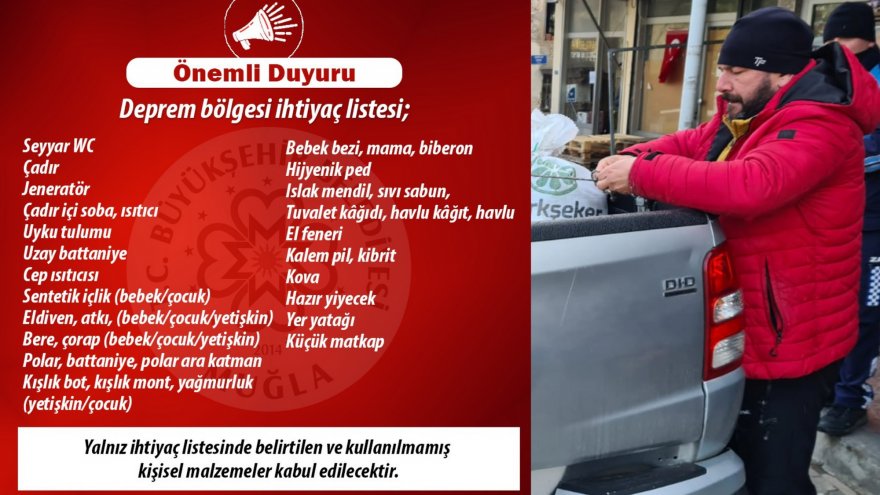 MENTEŞE BELEDİYESİ VATANDAŞLARIN YARDIMLARINI EVLERİNDEN ALIYOR 
