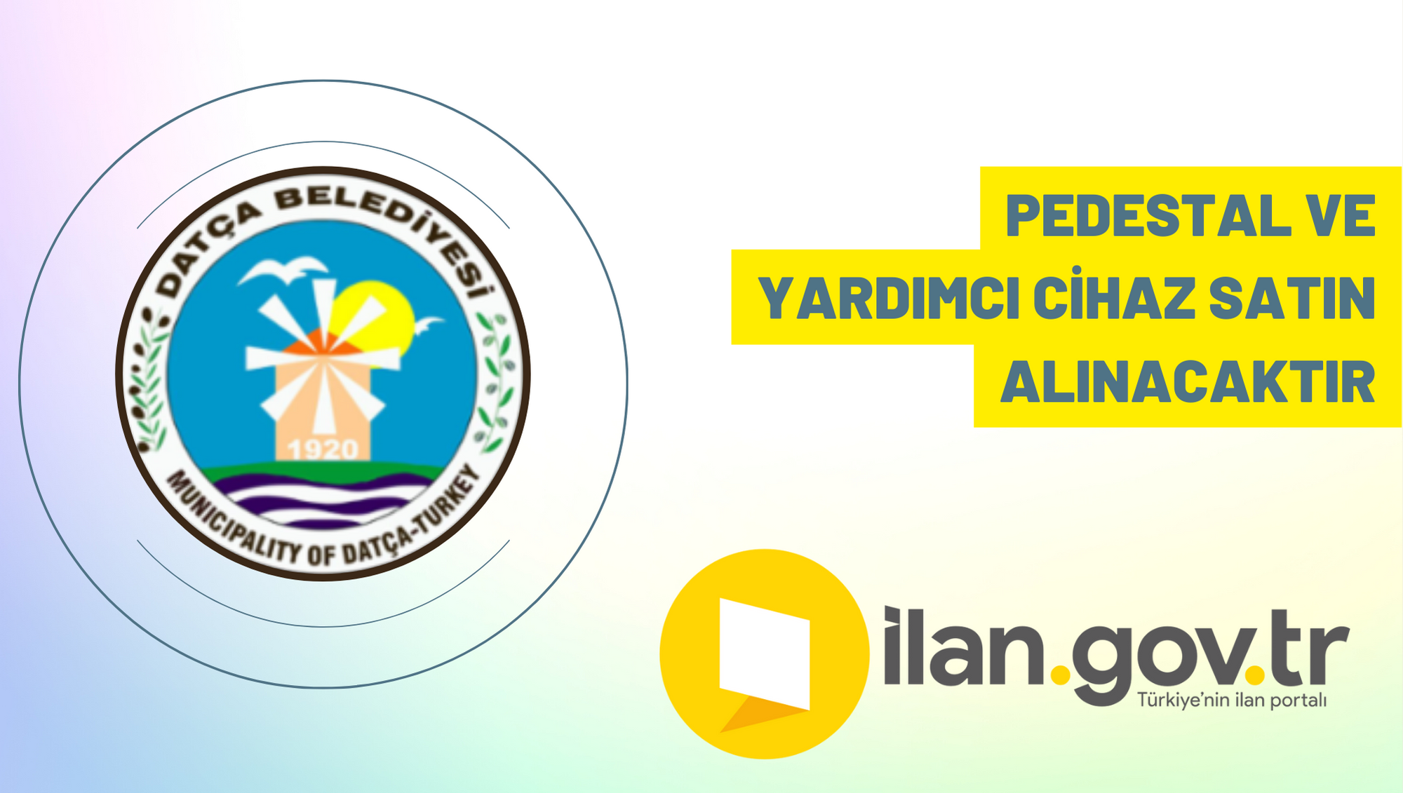 Pedestal ve yardımcı cihaz satın alınacaktır