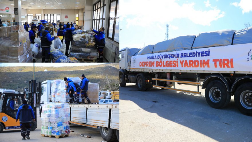 Büyükşehir Belediyesinin yardım tırları yola çıktı