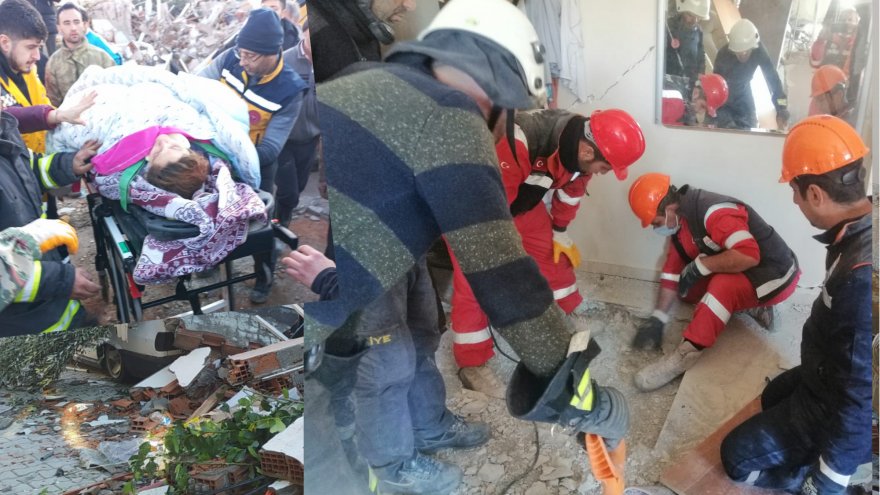 MARMARİS EKİBİ DEPREM BÖLGESİNDE CAN KURTARIYOR