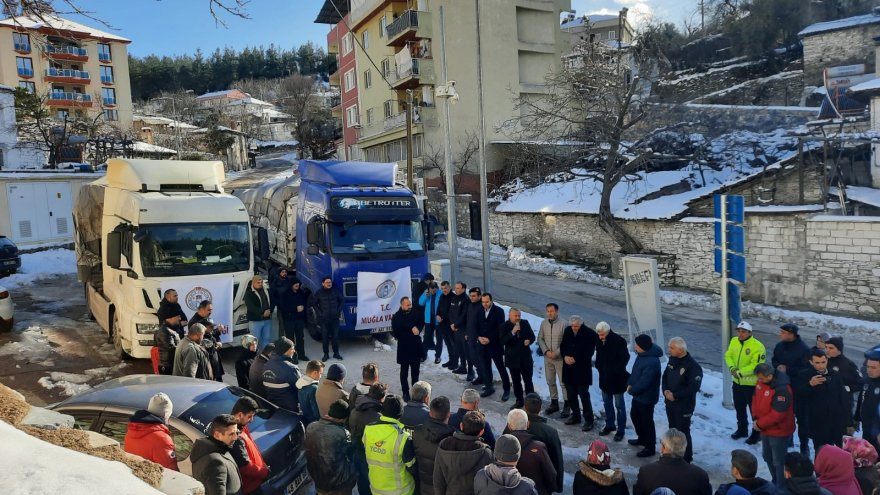 Muğla’dan deprem bölgesine 145 yardım tırı bölgeye sevk edildi